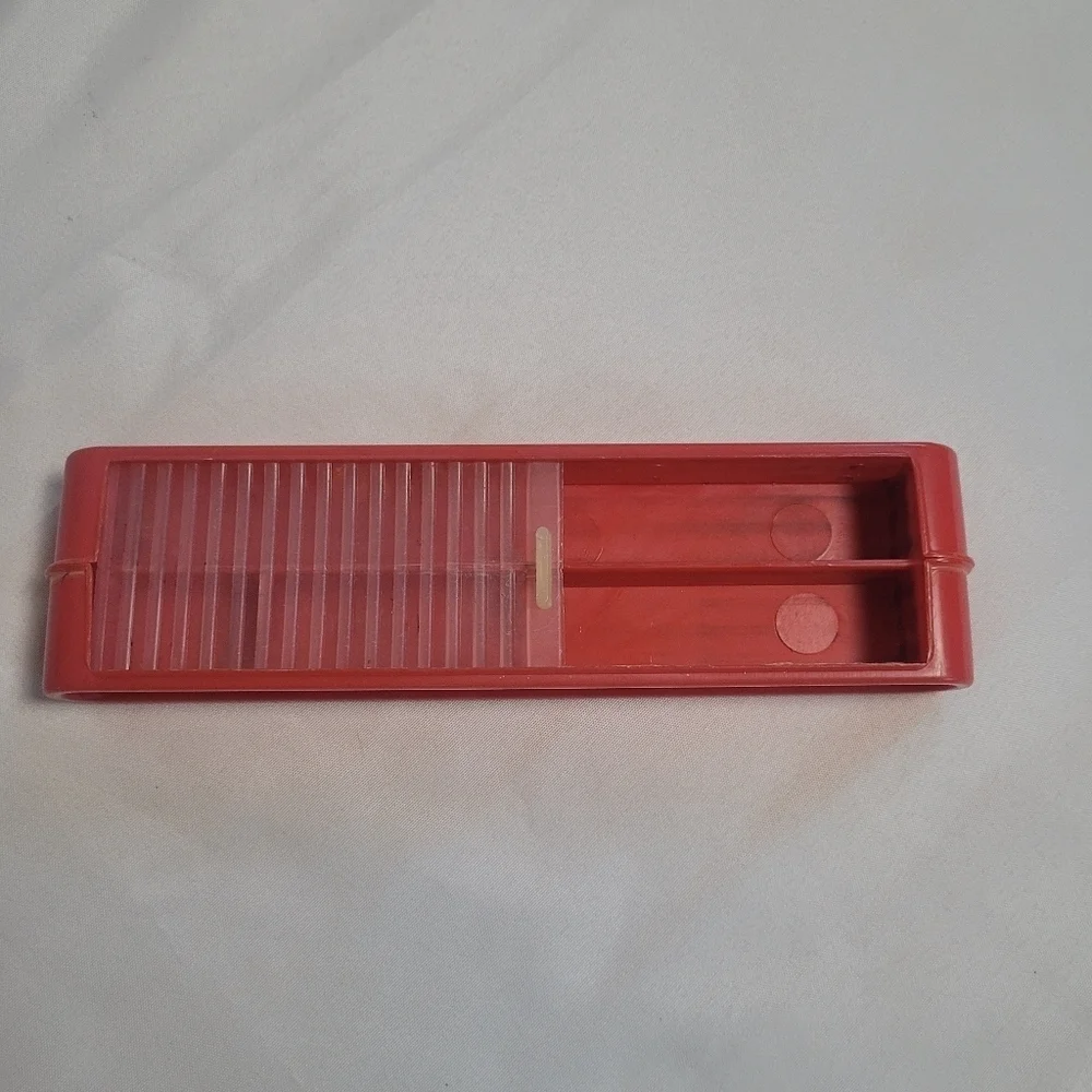Hasbro Vintage Red Roll Top Pencil Case Made In USA *Rare*